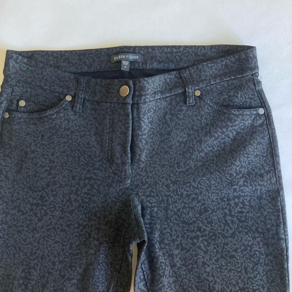 New Eileen Fisher Stretch Black Viscose Nylon Pant - Picture 5 of 10